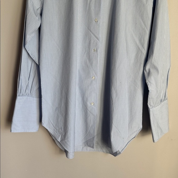 NILI LOTAN Stripe Cotton Button Down Shirt Small - Picture 6 of 13